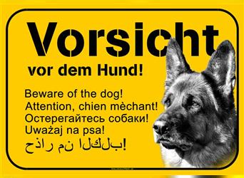 Hundeschilder Warnschilder mit und ohne Foto